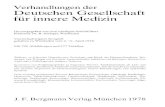 Verhandlungen der Deutschen Gesellschaft für innere Medizin · 2013. 7. 19. · Verhandlungen der Deutschen Gesellschaft für innere Medizin Herausgegeben von dem ständigen Schriftführer