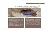 Mineral des Jahres 2020 - Fluorit - VFMG · 2020. 2. 26. · DAS MINERAL DES JAHRES I Der I Seite 07 Sind c.a. 500 Jahre alte Steinfiguren, Ornamel und Skulpturen aus Fluorit bekannt.