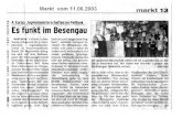 ARDF@DL online - Amateurfunkpeilen in DeutschlandMarkt vom 11.06.2003 4. Europ, Jugendmeisterschaften im Peilfunk Es funkt im Besengau markt 13 BASTHEIM - Esfunkt in Bas- In theim.