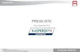 PREISLISTE - 8Soft GmbH...1 Jahr (FR) Upgrade 1 Jahr (FU) Basis 2 Jahre (DS) Renewal 2 Jahre (DR) Upgrade 2 Jahre (DU) Kaspersky Anti-Virus DACH Edition. 1-Desktop Licence Pack Kaspersky
