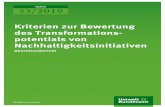 Kriterien zur Bewertung des Transformationspotentials von ......2019/03/26  · Der vorliegende Bericht stellt ein neuartiges System zur Erfassung und Bewertung des Transformationspotentials
