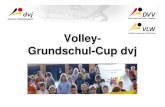 Volley - Grundschul -Cup dvj Volley-Grundschul-Cup: Möglichst 10 eingeladene Grundschulen, vertreten mit mind. einem Team 2 Schüler bilden ein Team; es wird 2 gegen 2 (Jungen, Mädchen