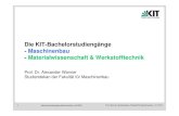 Die KIT-Bachelorstudiengänge - Maschinenbau ... · konstruktions-lehre Schlüssel-qualifikationen Elektrotechnik Bachelorarbeit (12) Berufs-prakti-kum 12 Wo. (Grund-und Fach-prakti-kum)