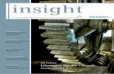 insight · 2020. 10. 8. · insight 2/2009 Das Kundenmagazin von Industry Automation and Drive Technologies, Siemens Schweiz AG s Mobiles Recycling Schwimmende Kläranlage Sparsam