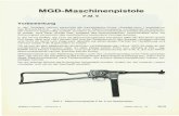 MGD-Maschinenpistole · 3520 Waffen-Revue 22 MGD-Maschinenpistole P.M. 9 MGD und ERMA-Werke München-Da-chau 9 mm Parabellum 650 mm 720 mm 365 mm 380 mm 95 mm 120 mm 215 mm und 500