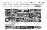 Schönbuch Nachrichten 2008 - Naturpark Schönbuch: Home€¦ · Sehr geehrte Mitglieder und Freunde des Fördervereins Naturpark Schönbuch, sehr geehrte Leser der Schönbuch Nachrichten