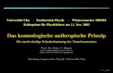 Wintersemester 2003/04 Fachbereich Physik Universität Ulminfo2.sermon-online.com/german/PeterHaegele/Das... · 2006. 6. 5. · From Quantum to Cosmos, honoring John Wheeler’s 90th