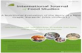 International Journal - bingol.edu.tr IJFS-551(1).pdfInternational Journal of Food Studies IJFSOctober 2018 Volume 7 pages 98{116 A Nutritional Evaluation of the Berry of a New Grape: