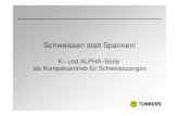 K– und ALPHA–Serie als Kompaktantrieb für Schweisszangen · 2017. 3. 1. · K-und ALPHA-Serie-Schweissen statt spannen.ppt Der ALPHA – Spanner bringt die technischen Voraussetzungen