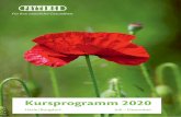 Kursprogramm 2020 - Phytomed · 2020. 6. 18. · Shiatsu für den Rücken Christiane Ritzmann 32 Lungen- und Dickdarmmeridian ... Anamnese bei Haus- und Nutztier Einführungskurs