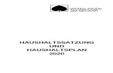 HAUSHALTSSATZUNG UND HAUSHALTSPLAN 2020 - Wendlingen 2020. 12. 1.¢  Haushaltsplan 2020 -4- Stadt Wendlingen