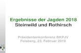 Ergebnisse der Jagden 2018 Steinwild und Rothirschcatschadurs-pezfess.ch/wp-content/uploads/2015/02/1... · 2019. 3. 3. · AJF Gesamtergebnis der Hirschjagd 2018 Zusammenstellung