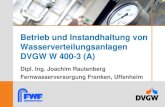 Betrieb und Instandhaltung von Wasserverteilungsanlagen DVGW W 2020. 4. 17.¢  Betrieb und Instandhaltung