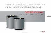 SMART Line...A1004777 - 661Y3100 • B EN FR NL ES IT DE PL RU INSTALLATIONS-, BEDIENUNGS UND WARTUNGSANLEITUNG für den Installateur und den Anwender SL 320 - 420 - 420 Duplex - 600