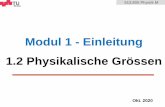 Modul 1 - Einleitung 1.2 Physikalische Grössenlampx.tugraz.at/~hadley/physikm/lectures20/Modul1-2... · 2009. 4. 22. · 511.015 Physik M Dimensionsanalyse Die Dl_menslonsanalyse
