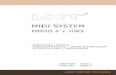 MIDI SYSTEM - UHTuht-keyboards.com/images/downloads/mido4_plus_hw2.pdf · 2018. 9. 13. · Nicht genutzte Eingänge bleiben frei. Die 16-pol. Kabelverbindung zwischen MIDIO 4 und