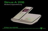 Sinus A 206 - Tmplte.COM Sinus A 206 Bedienungsanleitung.pdfMit Ihrem Sinus A 206 können Sie den SMS-Service der Telekom nutzen und damit SMS-Nachrichten an SMS-fähige Endgeräte,