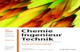 Chemie Ingenieur ˚˚˜ !˛ Technik...Chemie Ingenieur Technik Verfahrenstechnik · Technische Chemie · Apparatewesen · Biotechnologie  Herausgeber: DECHEMA GDCh