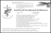 Gottfried Ferdinand Grillmeier · Gottfried Ferdinand Grillmeier * 1. Juni 1956 13. April 2020 Grün Marktredwitz Sehr, sehr traurig verabschieden sich von DIR vom Besten Jagdkameraden