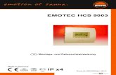 EMOTEC HCS 9003 - 2016. 4. 10.آ  EMOTEC HCS 9003 Druck Nr. 29344209de / -08.11 D Montage- und Gebrauchsanweisung.