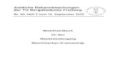 Amtliche Bekanntmachungen der TU Bergakademie Freiberg · PDF file 2020. 9. 18. · Typische Fachliteratur: Gebhardt, A.: Additive Fertigungsverfahren : additive manufacturing und