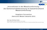 „Innovationen in der Massivumformung – die files.messe.de/abstracts/64904_Henke.pdf · PDF file 2015. 10. 13. · Suppliers Convention 14.04.2015 1 von 28 „Innovationen in der