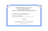 Logistik-Outsourcing in der Automobilindustrie – Stand und … · 2018. 11. 1. · Logistik-Outsourcing in der Automobilindustrie – Stand und Entwicklungsmöglichkeiten Prof.