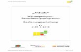 JAZcalc Wärmepumpen- Berechnungsprogramm Bedienungsanleitung · 2018. 7. 27. · reichen von einfachen Verfahren (wie z.B. in der VDI 4650 oder in Berechnungsprogrammen von Wärmepumpenherstellern)
