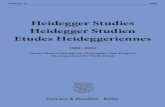 Heidegger Studies Heidegger Studien Etudes Heideggeriennes · 2019. 2. 7. · Vom Wesen der Wahrheit Vom Grund des Seins (Zerklüftung) Vom Ereignis des Streites Die Kehre Von der