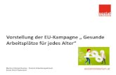 Vorstellung der EU-Kampagne „ Gesunde Arbeitsplätze für jedes … · 2017. 3. 16. · 2. Tätigkeiten identifizieren, die für Ältere leichter zu bewältigen sind (Erkennen von