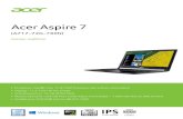 Acer Aspire 7 · Acer Aspire 7 (A717-72G-76XN) Starker Gefährte • Prozessor: Intel® Core i7-8750H Prozessor der achten Generation • Display: 17,3" Full-HD IPS (matt) • Arbeitsspeicher: