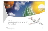 HALO Nutzertreffen in OP, 8./9.Okt.07 Thema: EMV...Prüfumfang : EUROCAE ED-14E / RTCA DO-160 C/D/E Section 21 – Emission of Radio Frequency Energy Frequenzbereiche: Conducted: 150kHz