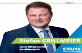 Stefan GRILLMEIER - CSU · 2020. 1. 31. · Stefan Grillmeier 1994 die Ausbildung zum Bank-kaufmann bei der Sparkasse Waldsassen. Nach der abgeschlossenen Bankkaufmannslehre absolvierte