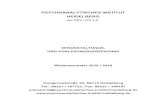PSYCHOANALYTISCHES INSTITUT HEIDELBERG · 2018. 10. 23. · PSYCHOANALYTISCHES INSTITUT HEIDELBERG der DPV / IPV e.V. VERANSTALTUNGS- UND VORLESUNGSVERZEICHNIS Wintersemester 2018/19