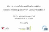 Verzicht auf die Axilladissektion bei mehreren positiven ......Supporting coordinating investigator: Michael Knauer SAKK 23/16. Tailored AXIllary Surgery with or without axillary lymph