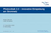 Photovoltaik 2.0 – innovative Einspeisung am Stromnetzmedia.repro-mayr.de/22/647922.pdf · 2015. 11. 25. · 2 kWp 5 kWp 8 kWp 0 10 20 30 40 50 60 0 20 40 60 80 100 E i g e n v