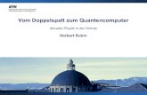 Vom Doppelspalt zum Quantencomputer · 2015. 7. 13. · Vom Doppelspalt zum Quantencomputer Aktuelle Physik in der Schule Herbert Rubin . Aufbau der Lerneinheit . Vorstellungen von
