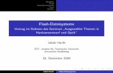 Flash-Dateisysteme - Vortrag im Rahmen des Seminars …ra.ziti.uni-heidelberg.de/pages/student_work/seminar/hws... · 2017. 9. 8. · UBI UBIFS Ziele von JFFS3 I RAM-Verbrauch veringern