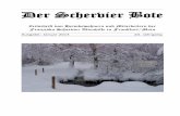 Der Schervier Bote · Der Schervier Bote erscheint monatlich als Heimzeitung für das Fran-ziska Schervier Seniorenzentrum, Lange Straße 10-16, 60311 Frank-furt/M. und für das Pfarrer
