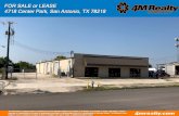 4718 Center Park - page 1 · 2020. 10. 5. · 4718 Center Park, San Antonio, TX 78218 4MRea1ty w COMPANY 9,937 RSF OECX TRUSS X IS I x ass 4.nrealty-corn . FOR SALE or LEASE 4718