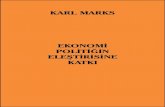 KARL MARKS - AnaSayfa...KARL MARKS Karl Marx’ın Zur Kritik der Politischen Ökonomie adlı yapıtını, Fransızcasından (=Contribution à la Critiqe de l’Économie Politique,