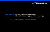 DPG02 Digital-Prüfgerät · 2015. 8. 31. · System Rau GmbH. Impressum. System Rau GmbH . Deutzring 6 a D-86405 Herbertshofen. Alle Rechte vorbehalten. ... Für den Einsatz dieses