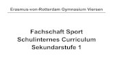 Fachschaft Sport Schulinternes Curriculum Sekundarstufe 12. Erasmus sucht das Superspiel – Variation oder Erfindung so-wie Bewertung eines Spiels zum Verständnis der Bedeutung von