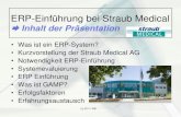 ERP-Einführung bei Straub Medical · 2011. 5. 18. · 3 ERP-Einführung bei Straub Medical Kurzvorstellung der Straub Medical • KMU in Privatbesitz mit