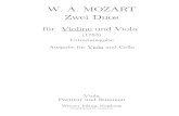 W. A. MOZART Zwei Duos - IMSLPconquest.imslp.info/files/imglnks/usimg/d/d7/IMSLP23777...W. A. MOZART Zwei Duos fur¨ Violine und Viola (1783) Urtextausgabe Ausgabe fur¨ Viola und