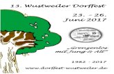 13. Wustweiler Dorffestdorffest.dorfgemeinschaftsverein-wustweiler.de/wp... · Juni 2017 das 13. Wustweiler Dorffest auf der Festwiese am Seel-bach, in der Seelbachhalle und in der