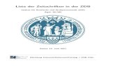 Liste der Zeitschriften in der ZDB - Universität zu Köln...Urheber Universitatea din Bucure˘sti / Facultatea de Drept HST Analele Facult atii de Drept din Bucure˘sti Verlagsort