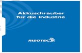Akkuschrauber für die Industrie - Risotec · Toleranz von + -10 % (ISO 5393) » Starthebelüberwachung zu Verhinderung von Doppelabschaltungen » Rechts-/Linkslauf über Drehrichtungsschalter