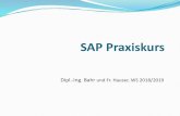 SAP - Nina Hauser · 2018. 11. 23. · SAP 4. Abbildung einer Unternehmensorganisation 5. IDES & Geschäftsprozesse (Fallstudien) 28.06.2018 ERP-Systeme 2. 1. ... Materialbedarfsplanung