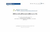 Modulhandbuch - Innopreneurship · 2019. 6. 11. · 2. Projektmanagement 3. Interdisziplinäres Teamworking 4. Networking 5. Digitale Arbeits-, Lern- und Kommunikationstechniken Lernergebnisse: